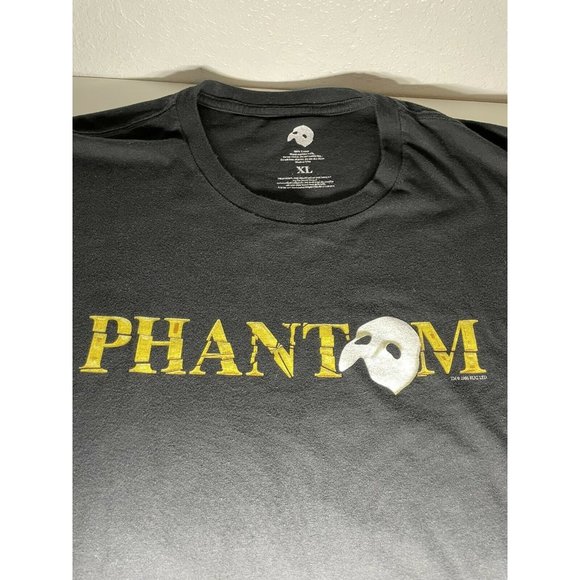 Phantom Of The Opera Short Sleeve T-Shirt Size XL Black Retro Broadway - Picture 2 of 4